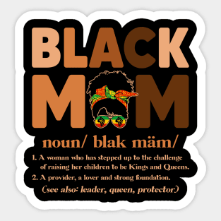 Black Mom Melanin Definition Sticker